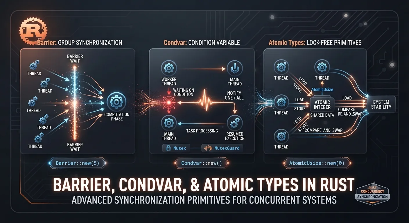 Đồng bộ hóa nâng cao trong Rust: Khám phá Barrier, Condvar và Atomic Types