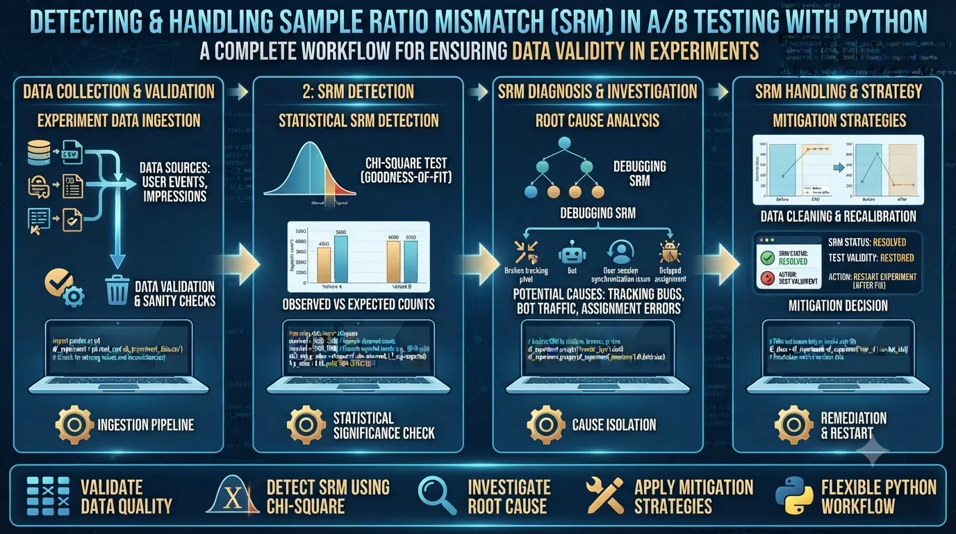 Bí quyết phát hiện và xử lý Sample Ratio Mismatch (SRM) trong A/B Testing bằng Python