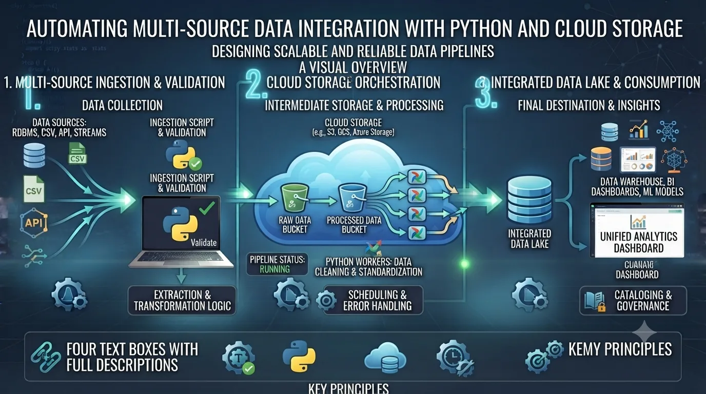 Tự động hóa tích hợp dữ liệu đa nguồn bằng Python và Cloud Storage